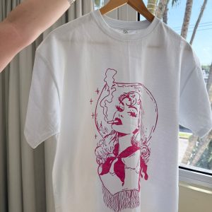 PLAYERA FULL Cowgirl pink
